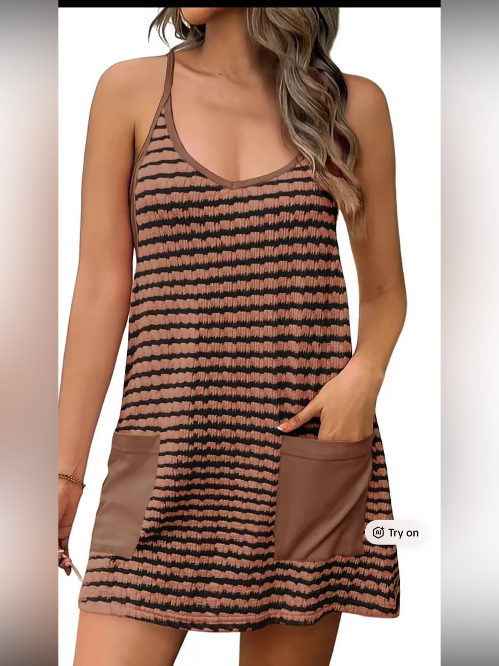 ✨ NWOT Viral Ribbed Romper Dress | Built-in Bodysuit Large (Fits XL/2X)
